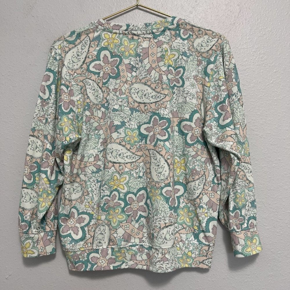 Sundry Women's Paisley Print Pullover Sweatshirt Size S - Picture 3 of 6